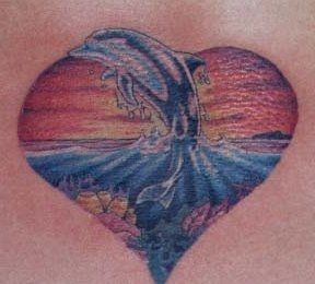 dolphin-tattoo-sunset