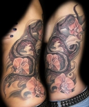 snake_flower_tattoo